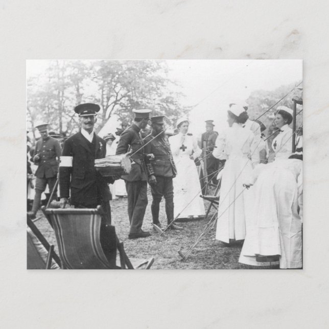 Brittiska militärsjuksköterskor i Fält före kriget Vykort (Framsida)