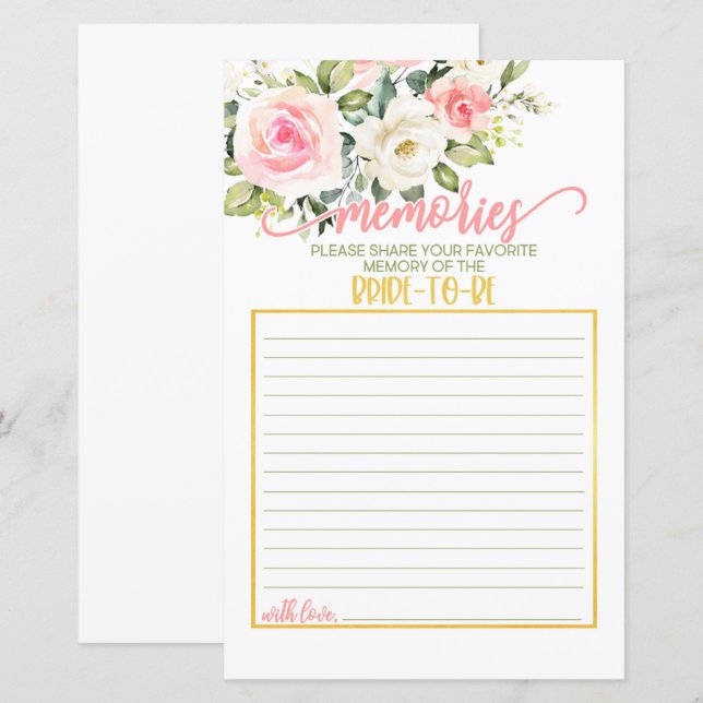 Brittiska minnen - Rosa Blommigt & Guld (Fram/baksida)