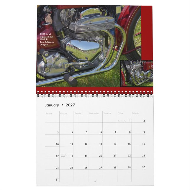 Brittiska motorcyklar kalender (Jan 2027)