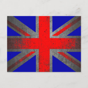 Brittiska neon grunge flagga vykort