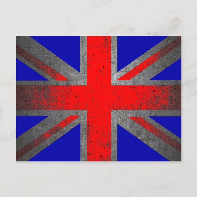 Brittiska neon grunge flagga vykort (Framsida)