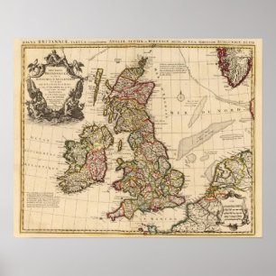 Brittiska öar, England, Irland Poster
