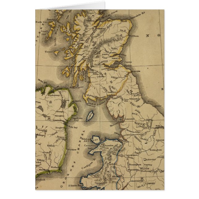 Brittiska öarna 2 hälsningskort (Framsidan)