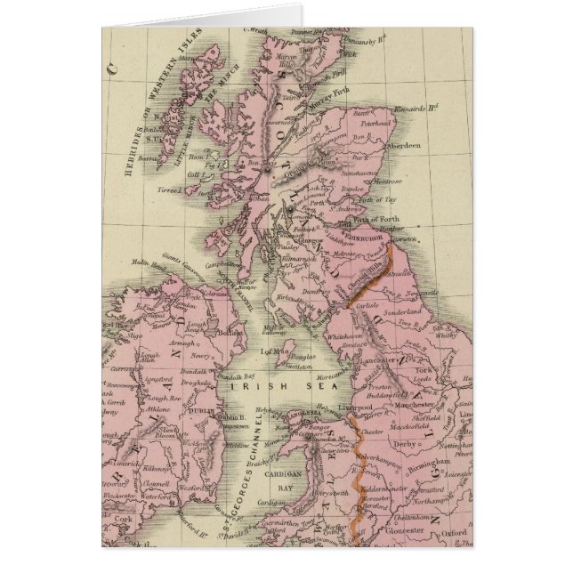 Brittiska öarna 5 hälsningskort (Framsidan)