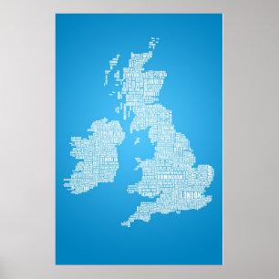 Brittiska öarna är Ord Poster