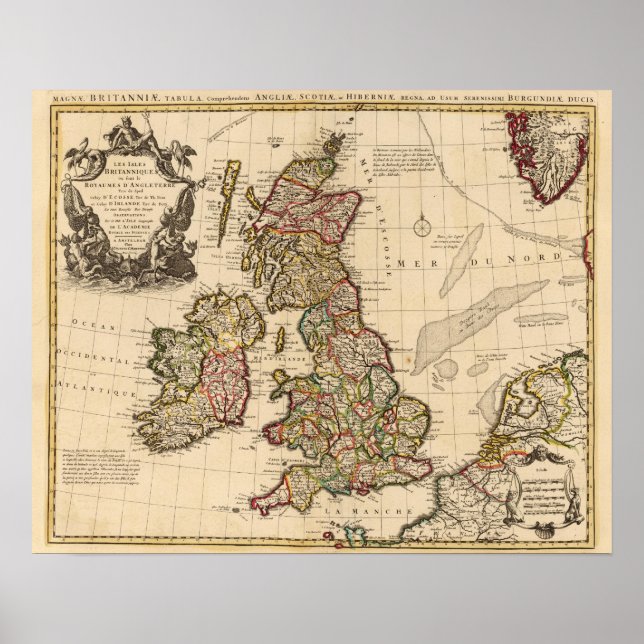 Brittiska öarna, England, Irland Poster (Framsidan)