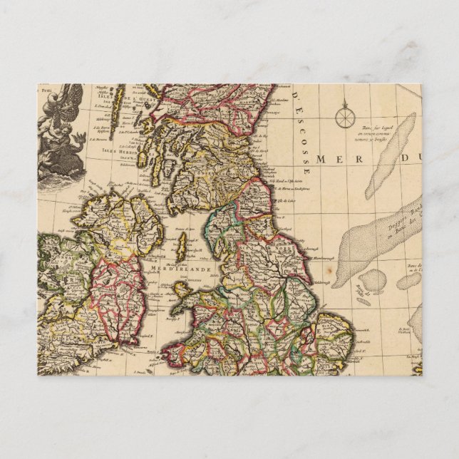 Brittiska öarna, England, Irland Vykort (Framsida)