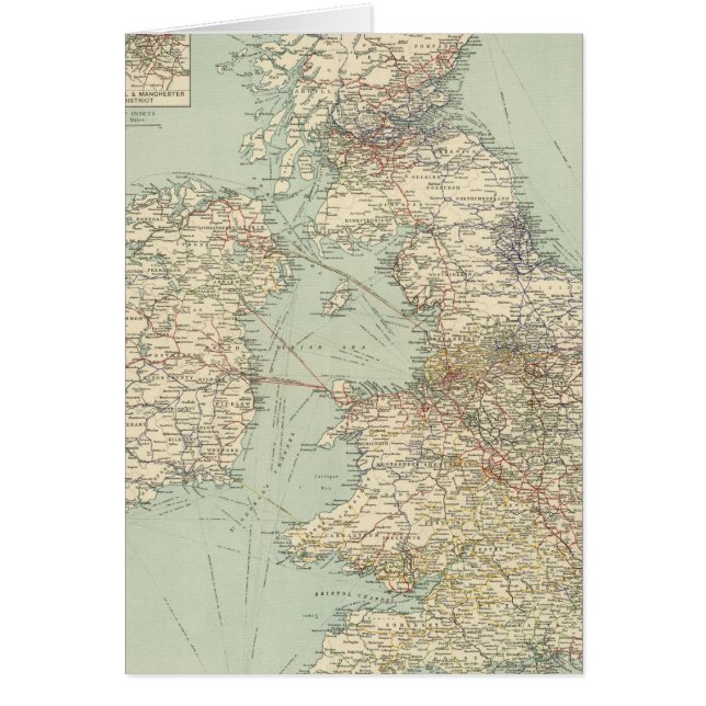 Brittiska öarna hälsningskort (Framsidan)