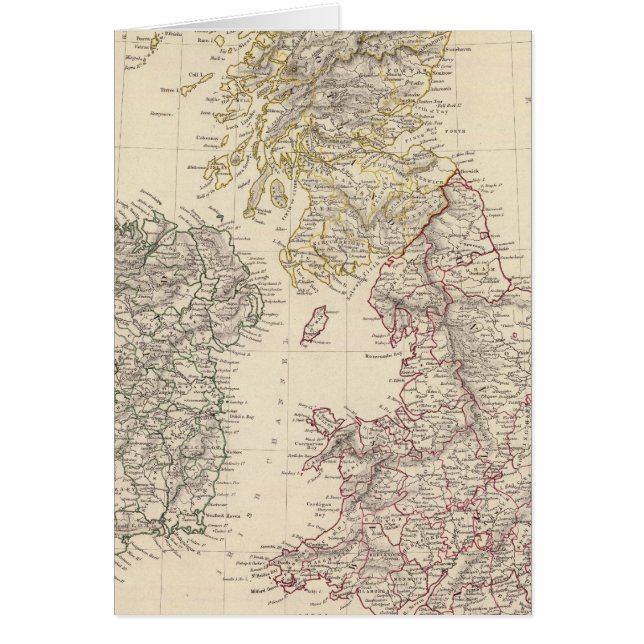 Brittiska öarna hälsningskort (Framsidan)