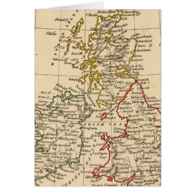 Brittiska öarna hälsningskort (Framsidan)