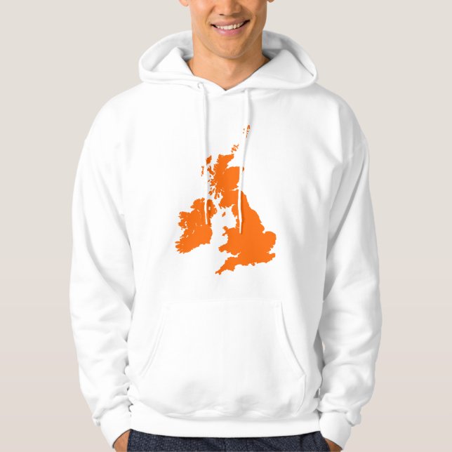 Brittiska öarna i Orange Sweatshirt (Framsida)