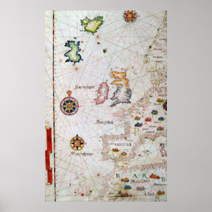 Brittiska öarna, Iberia och nordvästra Afrikan Poster