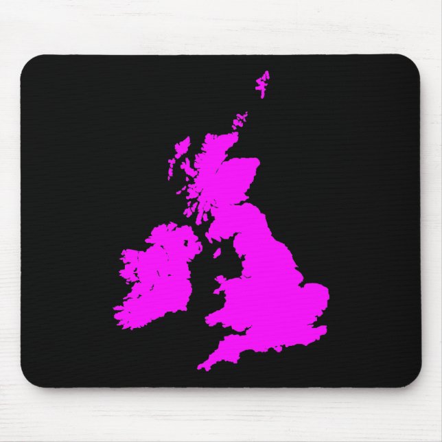 Brittiska öarna - Magenta om svarta Musmatta (Framsidan)