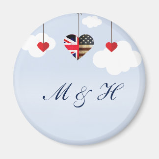 Brittiska och amerikanska flagga magnet