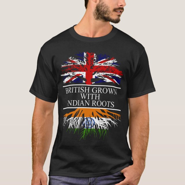 Brittiska odlingar med indianska rötter indianska  t shirt (Framsida)