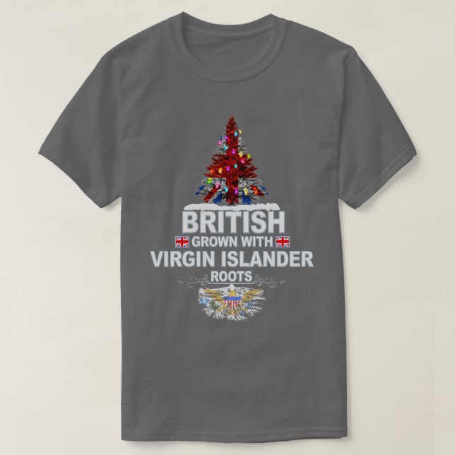 Brittiska odlingar med Jungfruislander Roots Gift  T Shirt (Design framsida)
