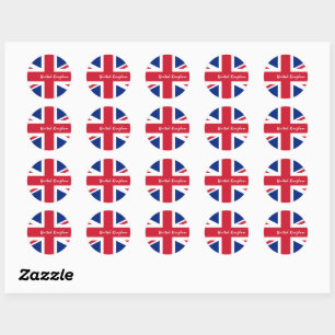 Brittiska patrioter/flagga i Storbritannien Runt Klistermärke