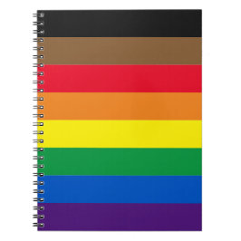 Brittiska Pridets mångfald inklusive regnbåge, fla Anteckningsbok