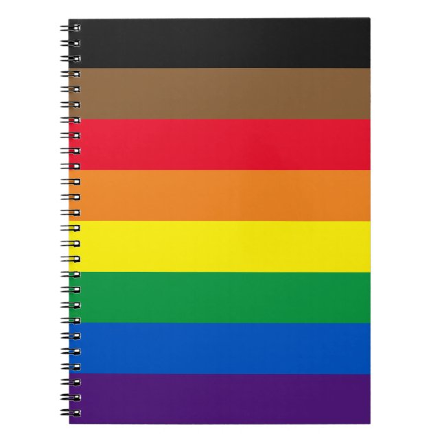 Brittiska Pridets mångfald inklusive regnbåge, fla Anteckningsbok (Framsidan)