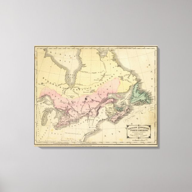 Brittiska provinser i Nordamerika Canvastryck (Framsida)