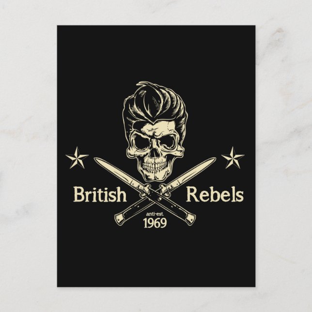Brittiska rebeller vykort (Framsida)