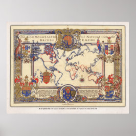 Brittiska rikets samvälde eller det brittiska impe poster