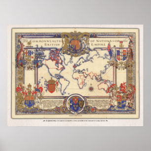 Brittiska rikets samvälde eller det brittiska impe poster