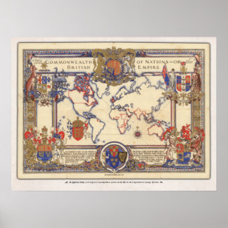 Brittiska rikets samvälde eller det brittiska impe poster