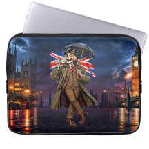 Brittiska skelett London regn te Union Jack Big Be