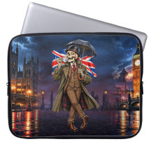 Brittiska skelett London regn te Union Jack Big Be
