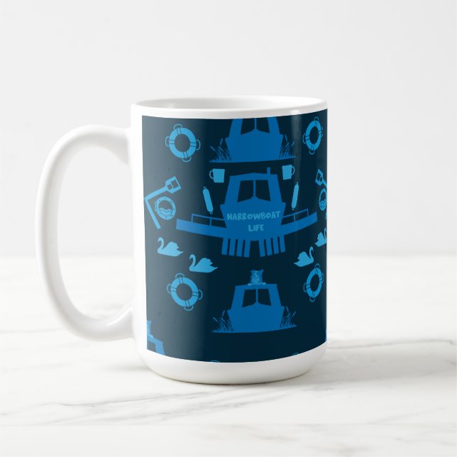 Brittiska smal båtpresenter kaffemugg (Vänster)