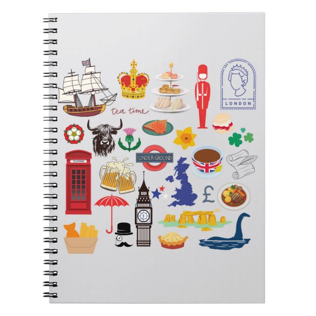 brittiska symboler anteckningsbok (Framsidan)