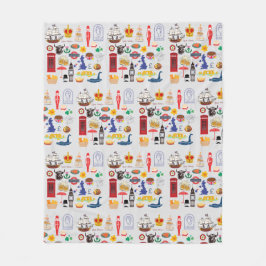 brittiska symboler fleecefilt