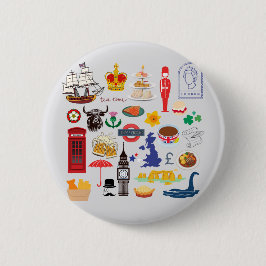 brittiska symboler knapp