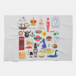 brittiska symboler kökshandduk