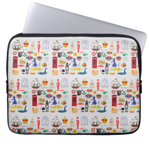 brittiska symboler laptop fodral