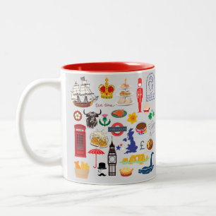 brittiska symboler Två-Tonad mugg
