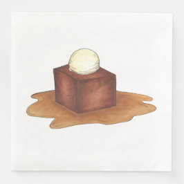 Brittiska toffee Pudding Dessert Food Napkins Pappersservett