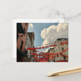 Brittiska UK London Chinatown Flagga Lykta Resa Vykort