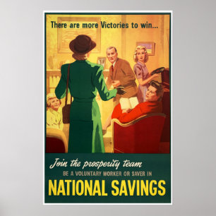 Brittiska välståndsgruppen NATIONAL SAVINGS Världs Poster