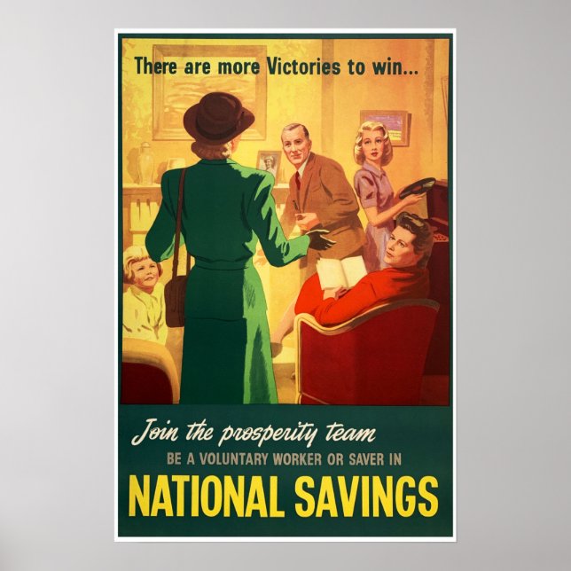 Brittiska välståndsgruppen NATIONAL SAVINGS Världs Poster (Framsidan)