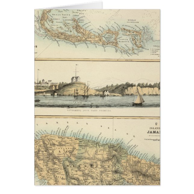 Brittiska Västerns Indiska innehav Hälsningskort (Framsidan)