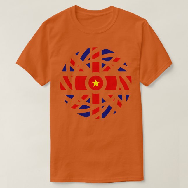 Brittiska vietnamesiska multinationella patriot Fl T Shirt (Design framsida)