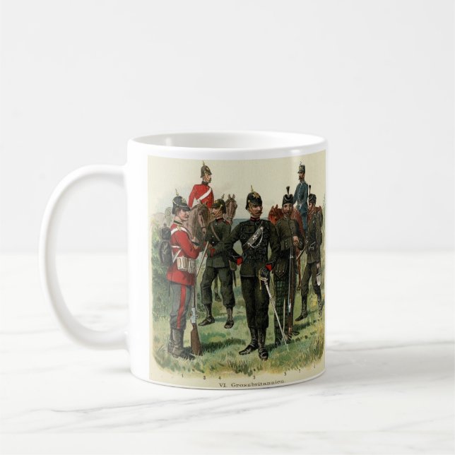 Brittiska Viktorianska Uniformer  Kaffemugg (Vänster)