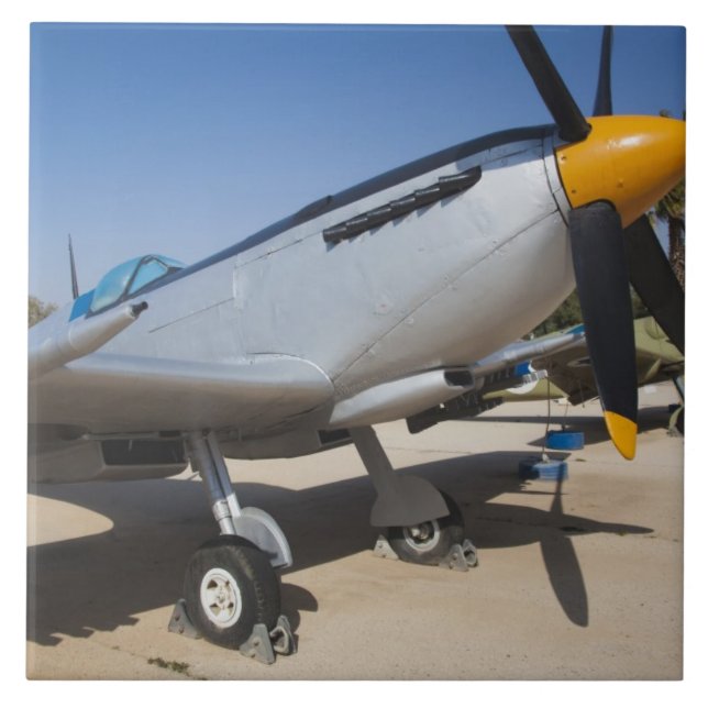 Brittiskbyggd Spitfire-jaktplan Kakelplatta (Framsidan)