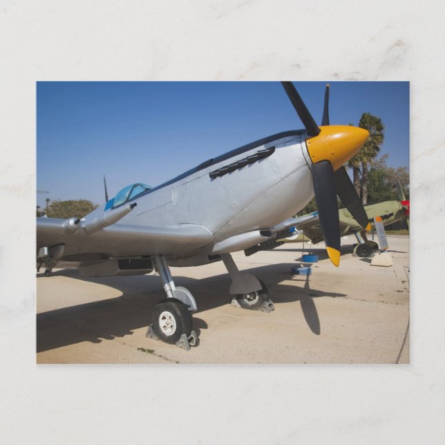 Brittiskbyggd Spitfire-jaktplan Vykort (Framsida)