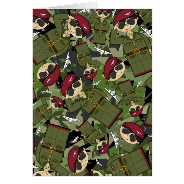 Brittiskt armésoldatkort hälsningskort (Framsidan)