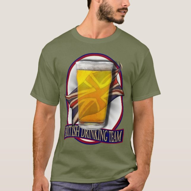 Brittiskt dricka lag tee shirt (Framsida)