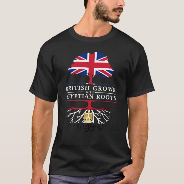Brittiskt fullvuxet med egyptier rotar   t shirt (Framsida)