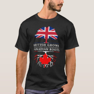 Brittiskt fullvuxet med kanadensare rotar den t shirt